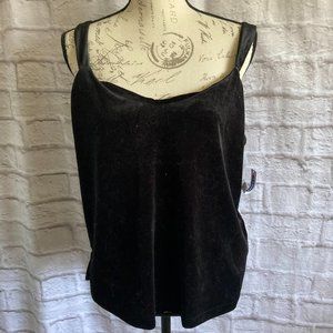 Old Navy Black Velvet Dressy Tank Top Size L NWT